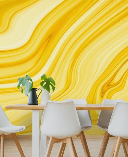 papel pintado de geoda de mármol amarillo