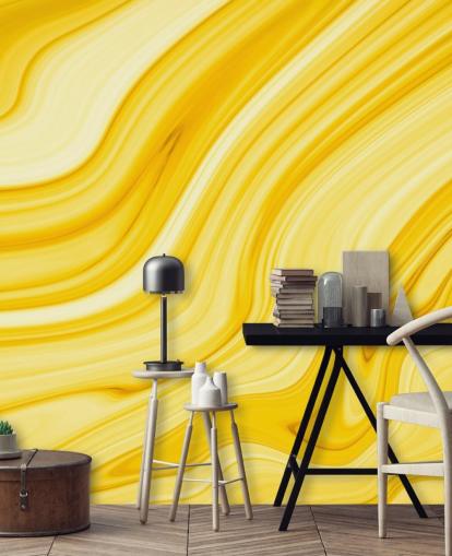 yellow marble geode wallpaper