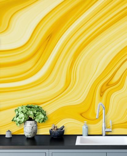 gul marmor geode tapet