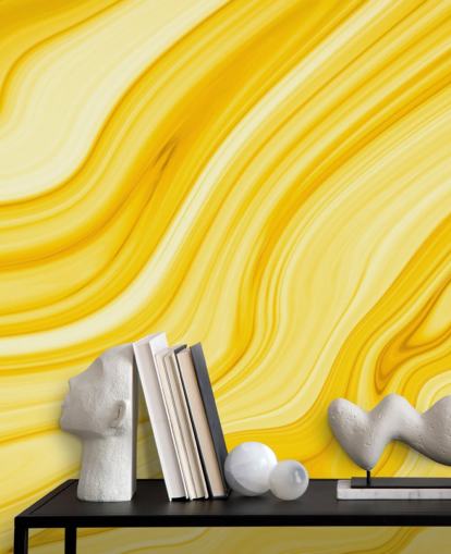 papel de parede geode de mármore amarelo