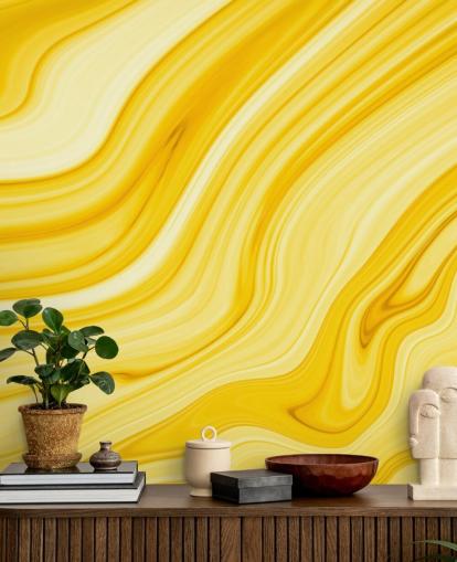 yellow marble geode wallpaper