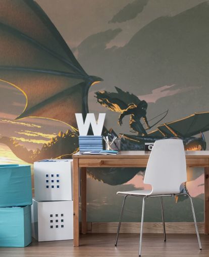 dragão rugindo com papel de parede de garganta de fogo