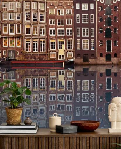 oud amsterdam houses behang