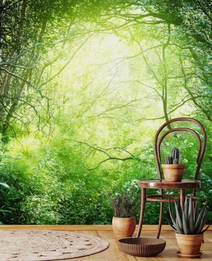 Sunlit Forest Tapete
