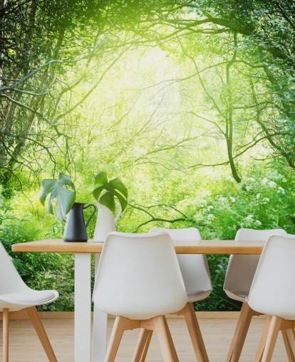 Sunlit Forest Tapete