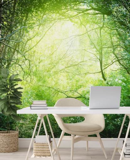 Sunlit Forest Tapete