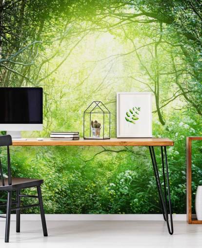 Sunlit Forest Tapete