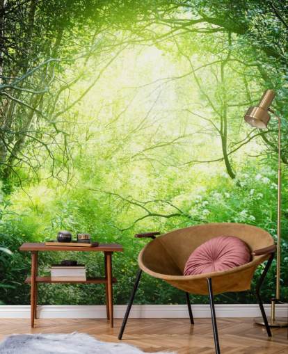 Sunlit Forest Tapete