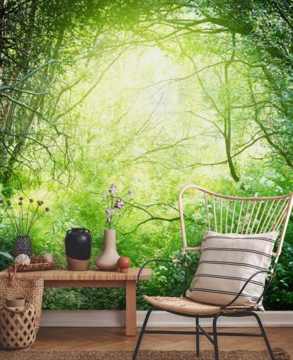 Sunlit Forest Behang Sunlit Forest Behang