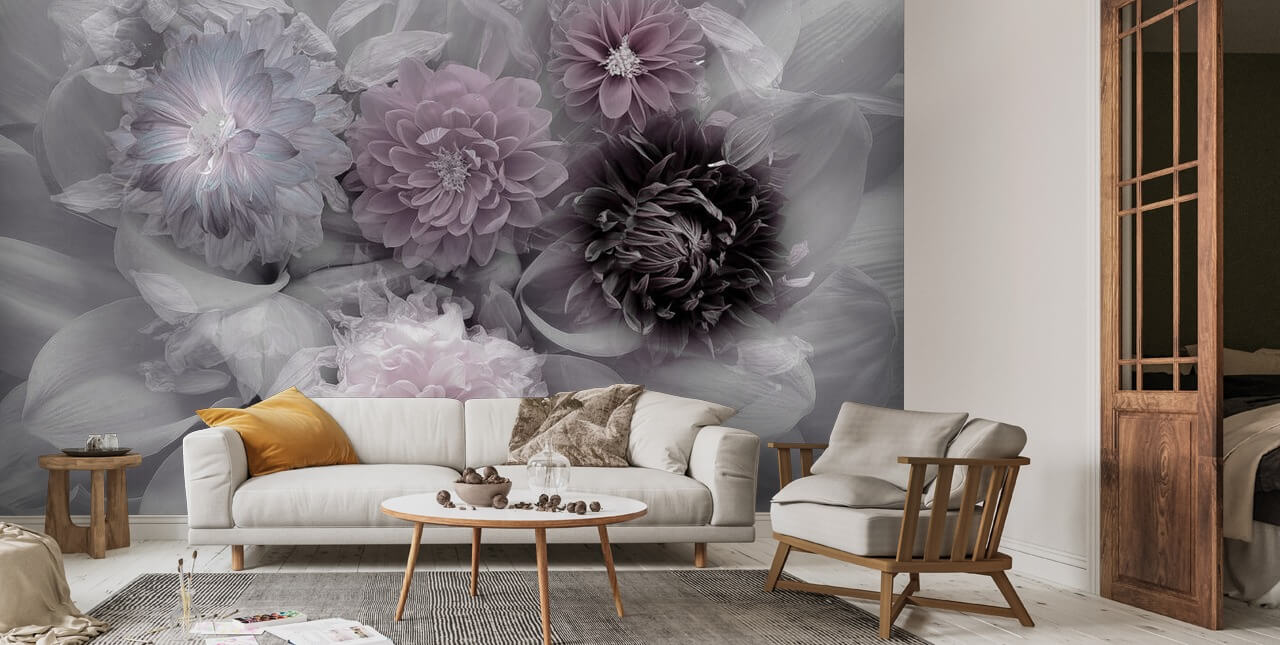 Dahlia Dream Wallpaper | Wallsauce UK