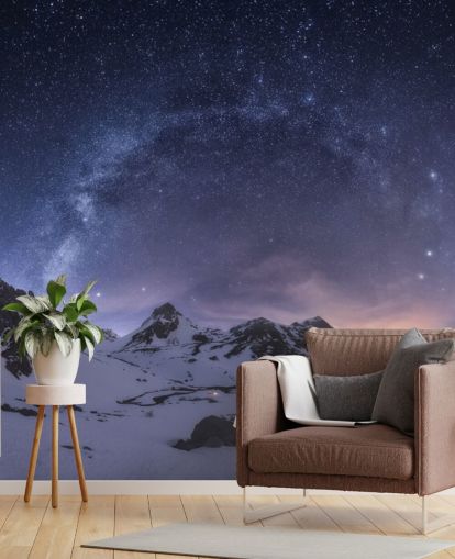 snowy mountains with starry sky wallpaper snowy mountains with starry sky wallpaper