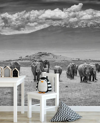 black and white photo of elephants wallpaper black and white photo of elephants wallpaper