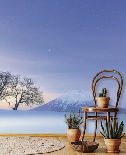 snöigt landskap och berg tapeter