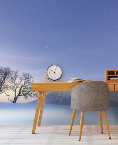 carta da parati paesaggio innevato e montagna carta da parati paesaggio innevato e montagna