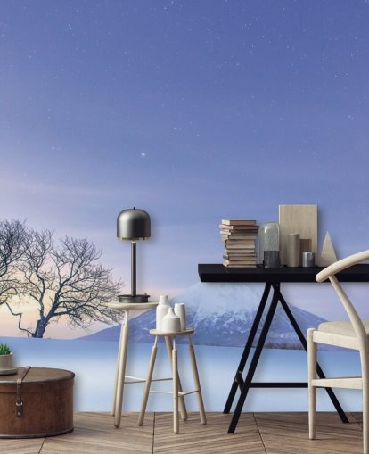 luminen maisema ja vuori tapetti