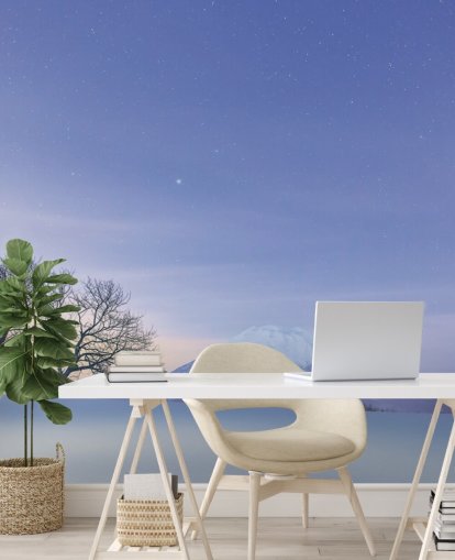 besneeuwd landschap en bergbehang