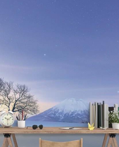 snowy landscape and mountain wallpaper