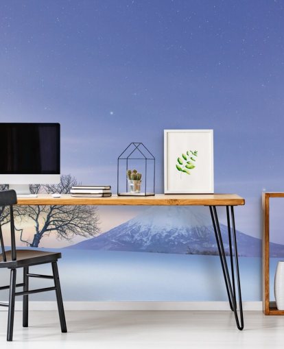 snowy landscape and mountain wallpaper