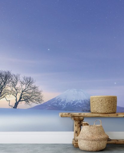 paisaje nevado y fondo de pantalla de montaña