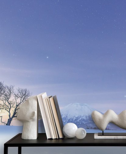 snöigt landskap och berg tapeter