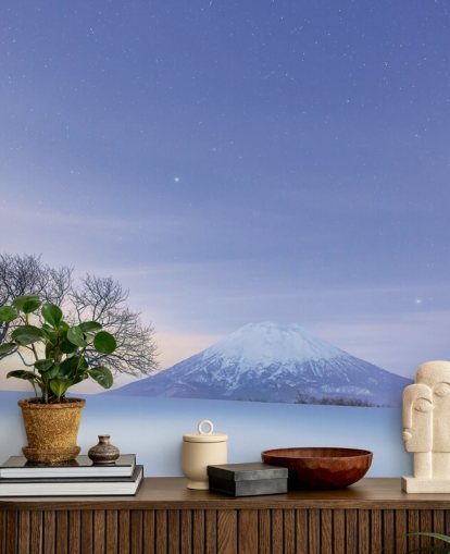 snowy landscape and mountain wallpaper