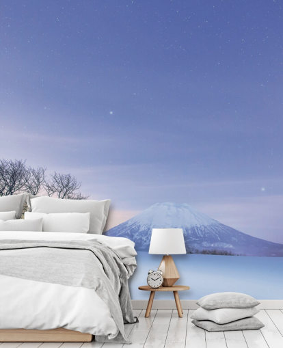 carta da parati paesaggio innevato e montagna carta da parati paesaggio innevato e montagna