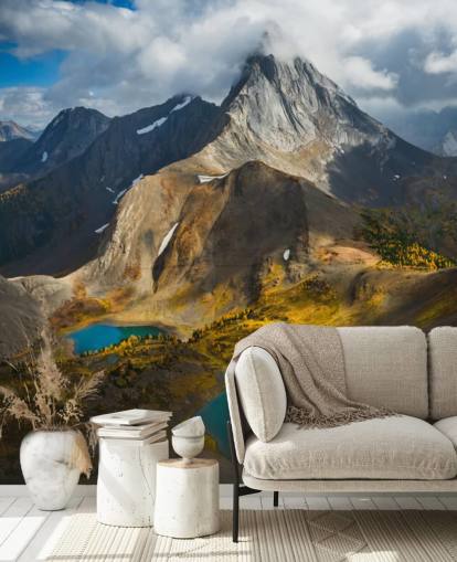 fondo de pantalla de montaña canadiense en otoño con lagos fondo de pantalla de montaña canadiense en otoño con lagos