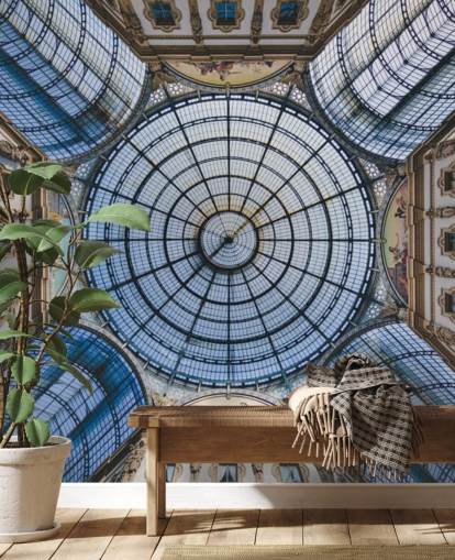 carta da parati del soffitto della galleria di milano