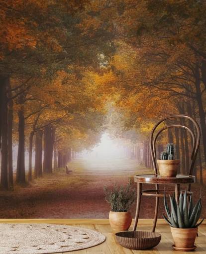 carta da parati autunnale della foresta arancione carta da parati autunnale della foresta arancione