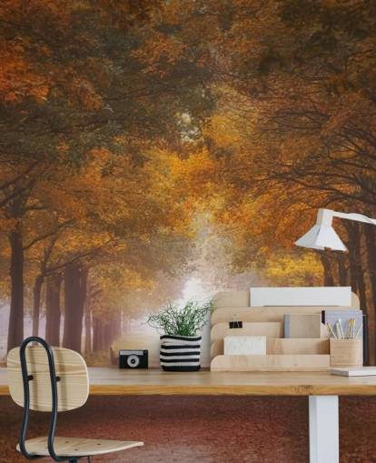 autumnal orange forest wallpaper autumnal orange forest wallpaper