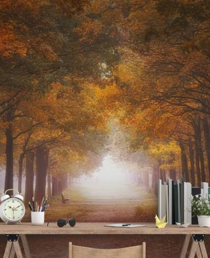 autumnal orange forest wallpaper autumnal orange forest wallpaper