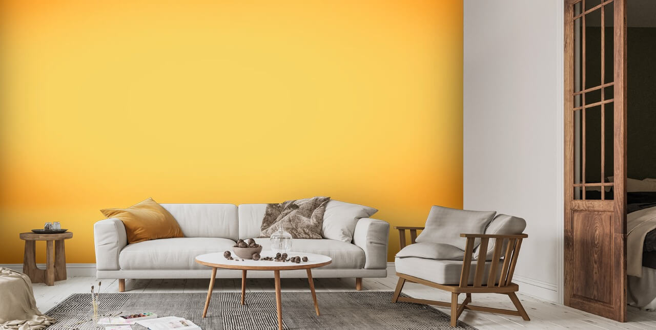Yellow and orange studio room background bland banner and empty wall |  Wallsauce US