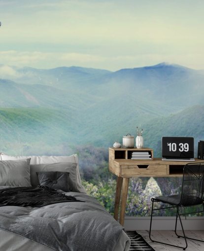 Cyclist in the mountains Wall Mural Wallpaper