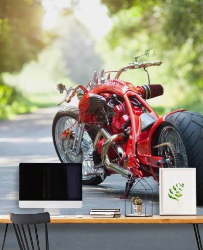 Röd motorcykel Bakgrund