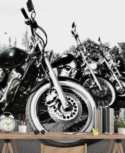 mural de pared personalizado en blanco y negro para motocicletas llamado Motocicletas para oficinas en casa, cuevas de hombres y espacios de oficina mural de pared personalizado en blanco y negro para motocicletas llamado Motocicletas para oficinas en casa, cuevas de hombres y espacios de oficina