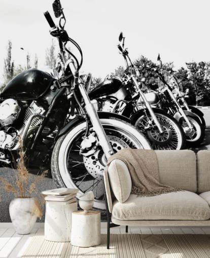 mural de pared personalizado en blanco y negro para motocicletas llamado Motocicletas para oficinas en casa, cuevas de hombres y espacios de oficina mural de pared personalizado en blanco y negro para motocicletas llamado Motocicletas para oficinas en casa, cuevas de hombres y espacios de oficina