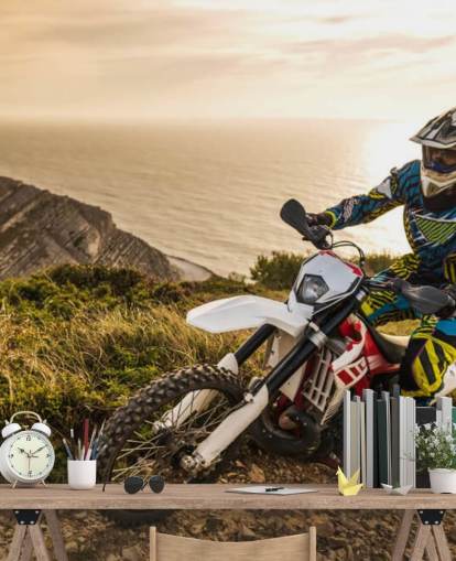 customizable off road motorbike rider wall mural called Enduro Biker