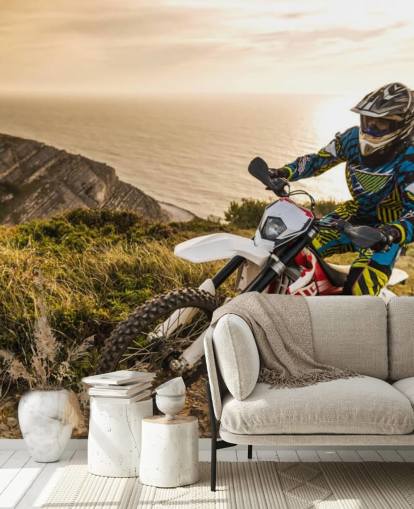 aanpasbare muurschildering voor off-road motorrijders genaamd Enduro Biker aanpasbare muurschildering voor off-road motorrijders genaamd Enduro Biker