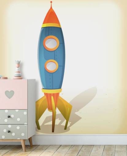 Retro Spaceship Landing Rocket Wallpaper Retro Spaceship Landing Rocket Wallpaper