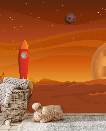 Papier Peint Fresque Fusée sur Mars Papier Peint Fresque Fusée sur Mars