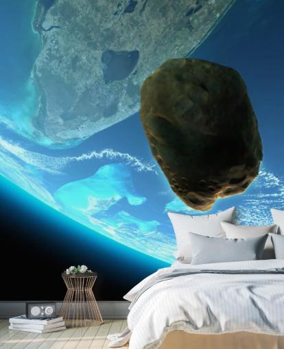 Meteor Tumbling Towards Earth Mural Meteor Tumbling Towards Earth Mural