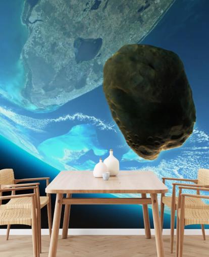 Meteor Tumbling mod jorden vægmaleri Meteor Tumbling mod jorden vægmaleri