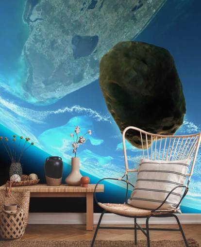 Meteor stürzt zur Erde Fototapete