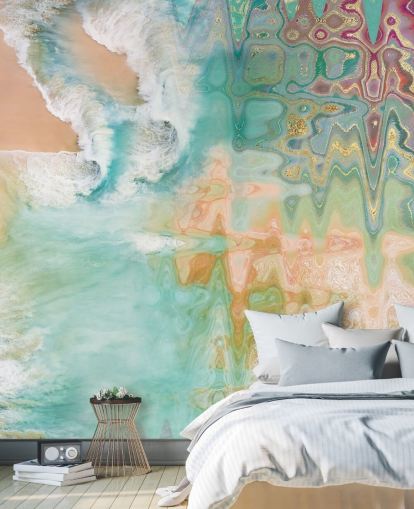 fond d'écran de plage abstrait pastel