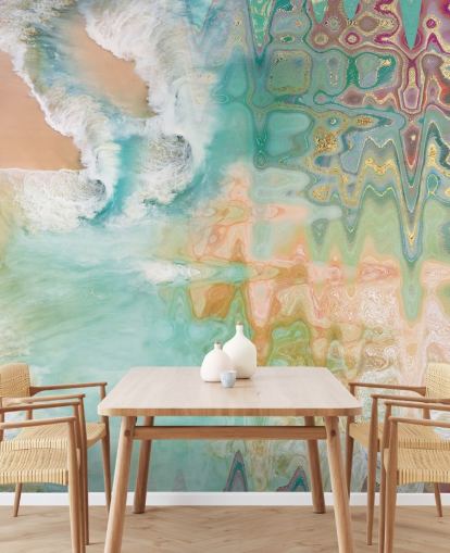 pastel abstract beach wallpaper