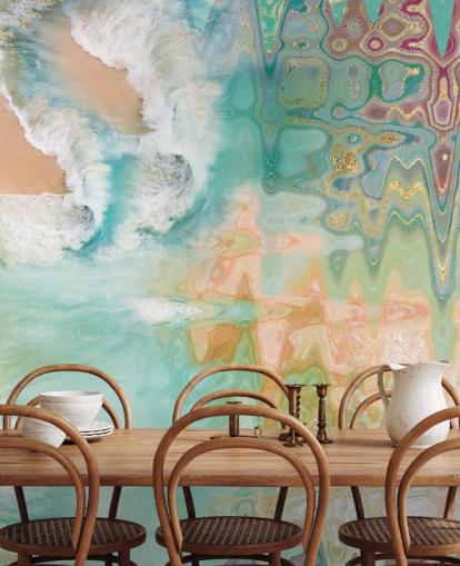 pastel abstract beach wallpaper
