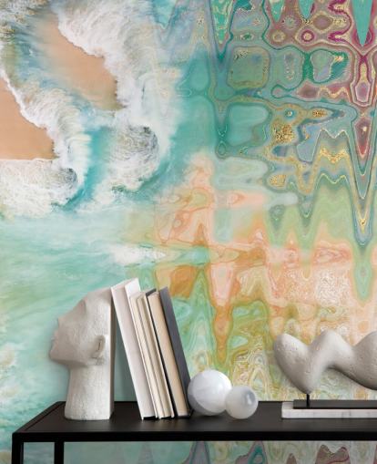 pastel abstract beach wallpaper