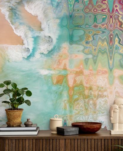 pastel abstrakt strand tapet pastel abstrakt strand tapet