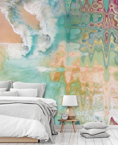 pastel abstract beach wallpaper