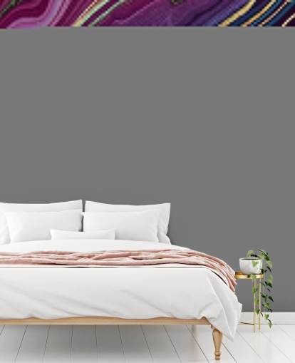 lilla og gull geode tapet